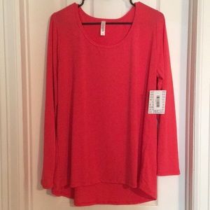 NWT LuLaRoe Lynnae T - size XL - solid bright pink